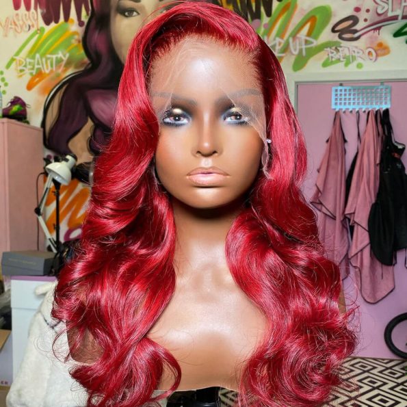 red_human_hair_wig